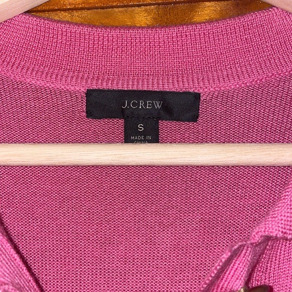 JCrew collared merino wool sweater dress; flamingo; Small; style BB375 - Picture 5 of 8